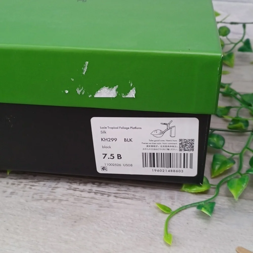 Kate Spade New York Lucie Tropical Foliage Floral Print Platform Sandals NIB